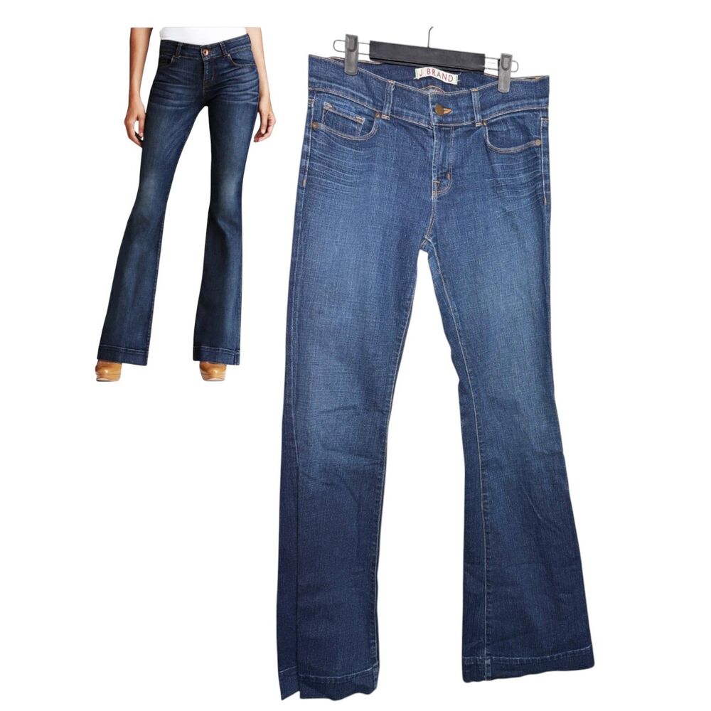 J Brand Lovestory Flare Leg Dark Wash Jeans Size 30